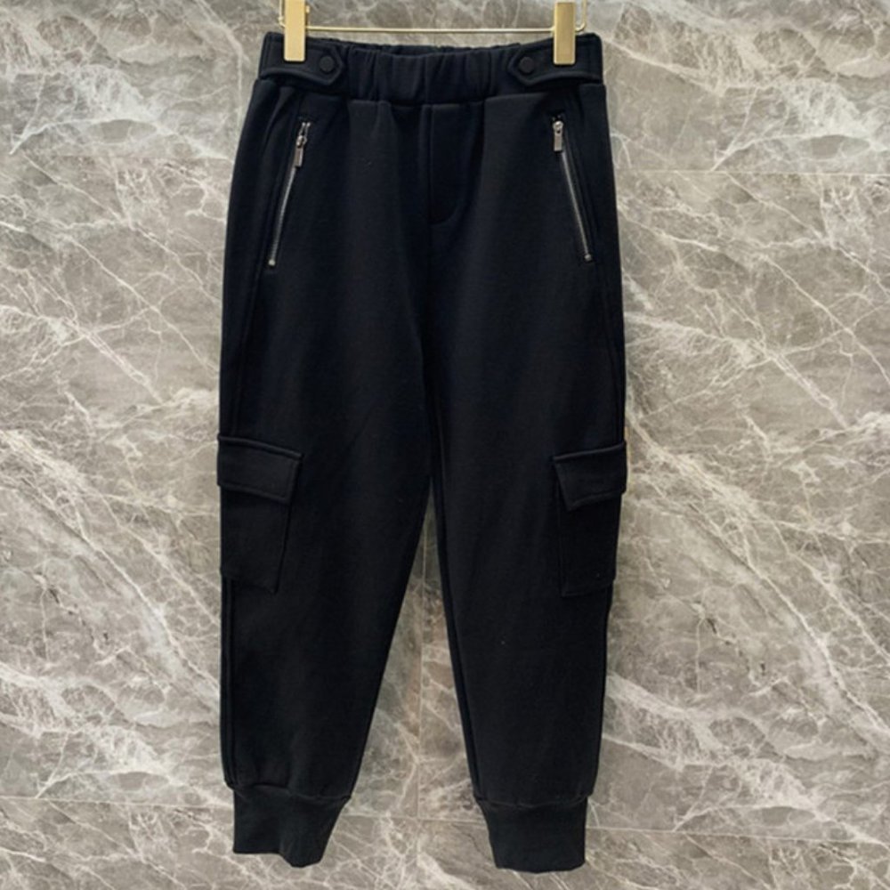 High waist pocket zipper pants